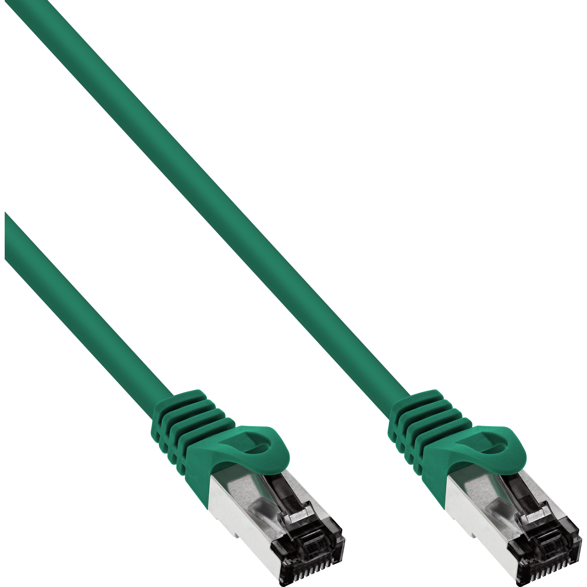 Inline® Patchkabel, S/FTP (PiMf), Cat.8.1, 2000MHz, halogenfrei, grün, 0,25m