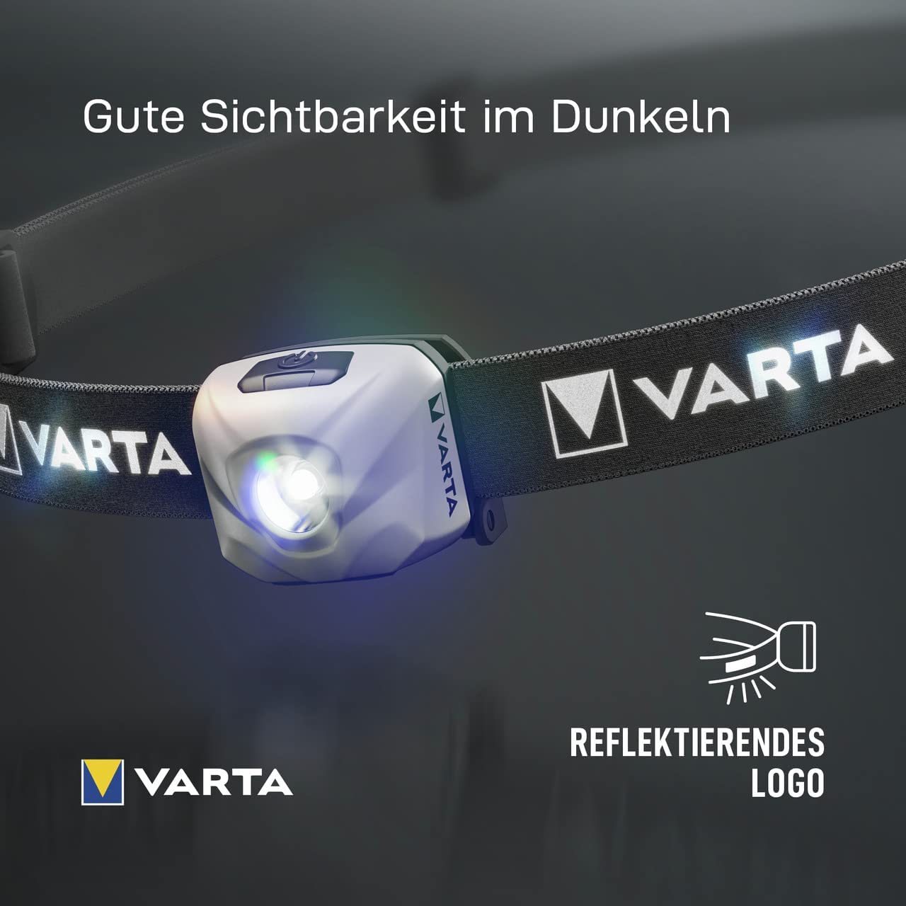 Varta Outdoor Ultralight H30R weiß Stirnleuchte 18631 - inkl. Akku