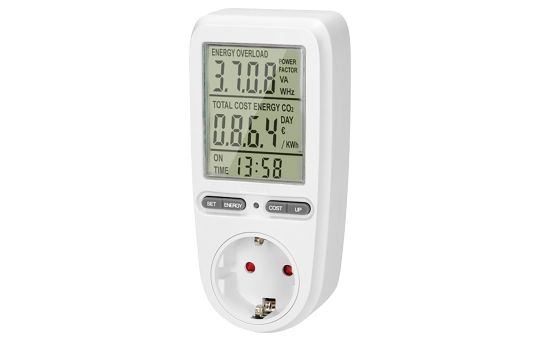 Energiekosten-Messgerät mit LCD-Display, max. 3.680W