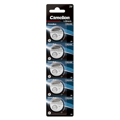 Camelion CR2450 Lithium Knopfzelle 3V - 5 Batterien - 1 x 5er Streifen