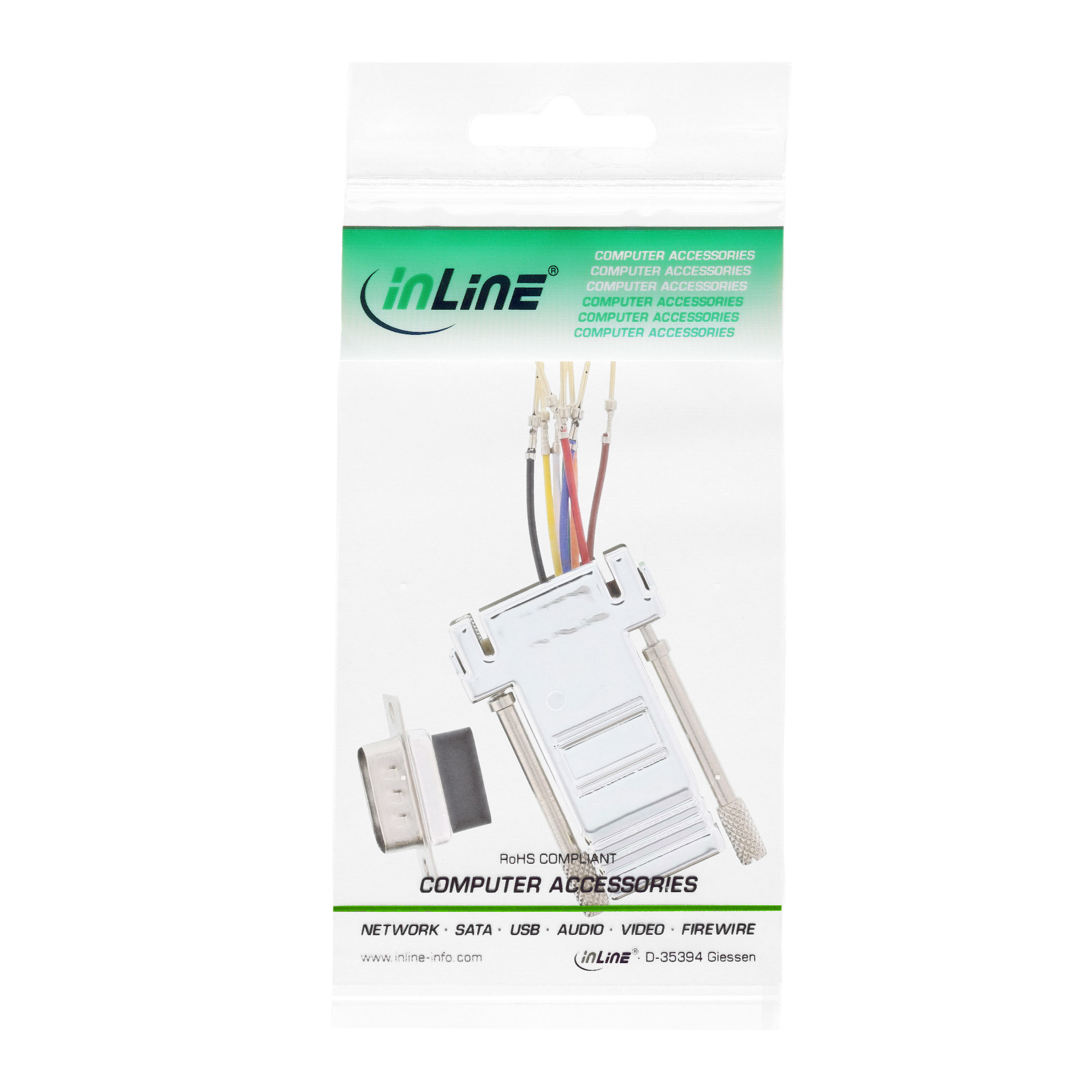 Inline® Adapter, 9pol Sub D Stecker an RJ45 Buchse, metallisiert Inline® Adapter, 9pol Sub D Stecker an RJ45 Buchse, metallisiert