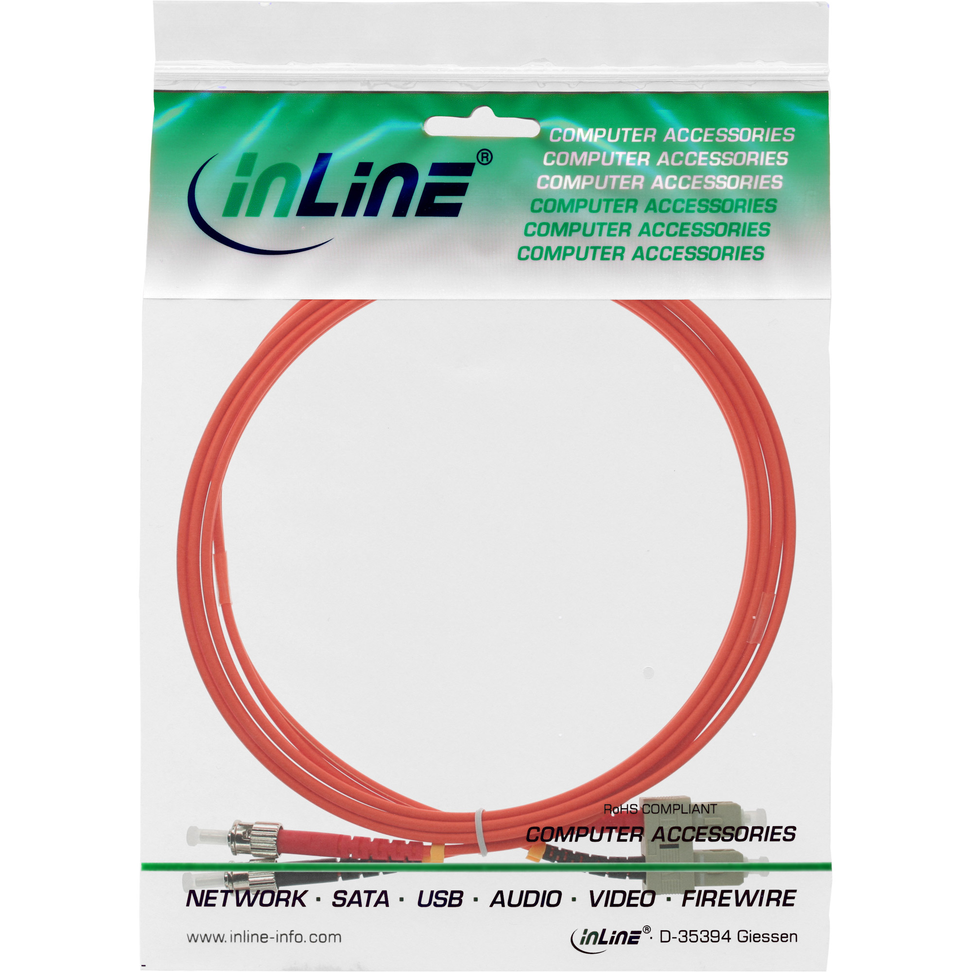 Inline® LWL Duplex Kabel, SC/ST, 50/125µm, OM2, 3m