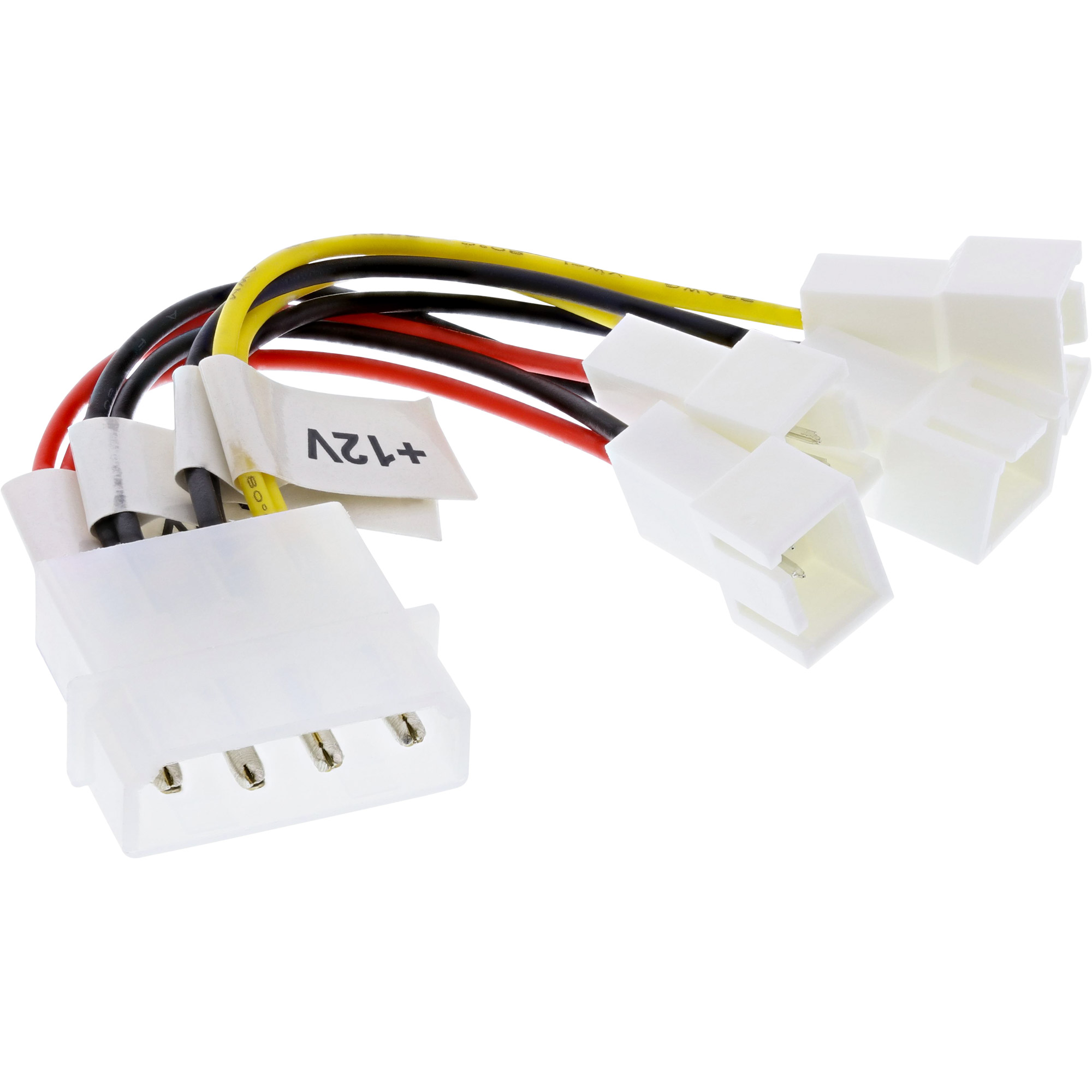 Inline® Lüfter Adapterkabel, 2x 12V und 2x 5V, für 4 Lüfter