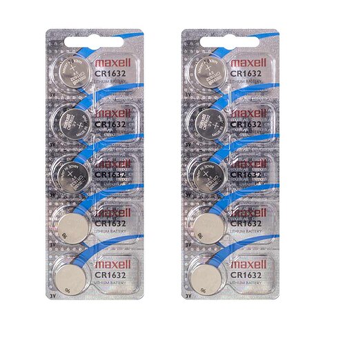 10x Maxell CR1632 Lithium Knopfzelle 3V - 10 Batterien