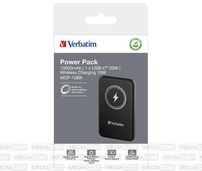 Akku Powerbank, 10.000mAh, MCP-10BK, schwarz Akku Powerbank, 10.000mAh, MCP-10BK, schwarz