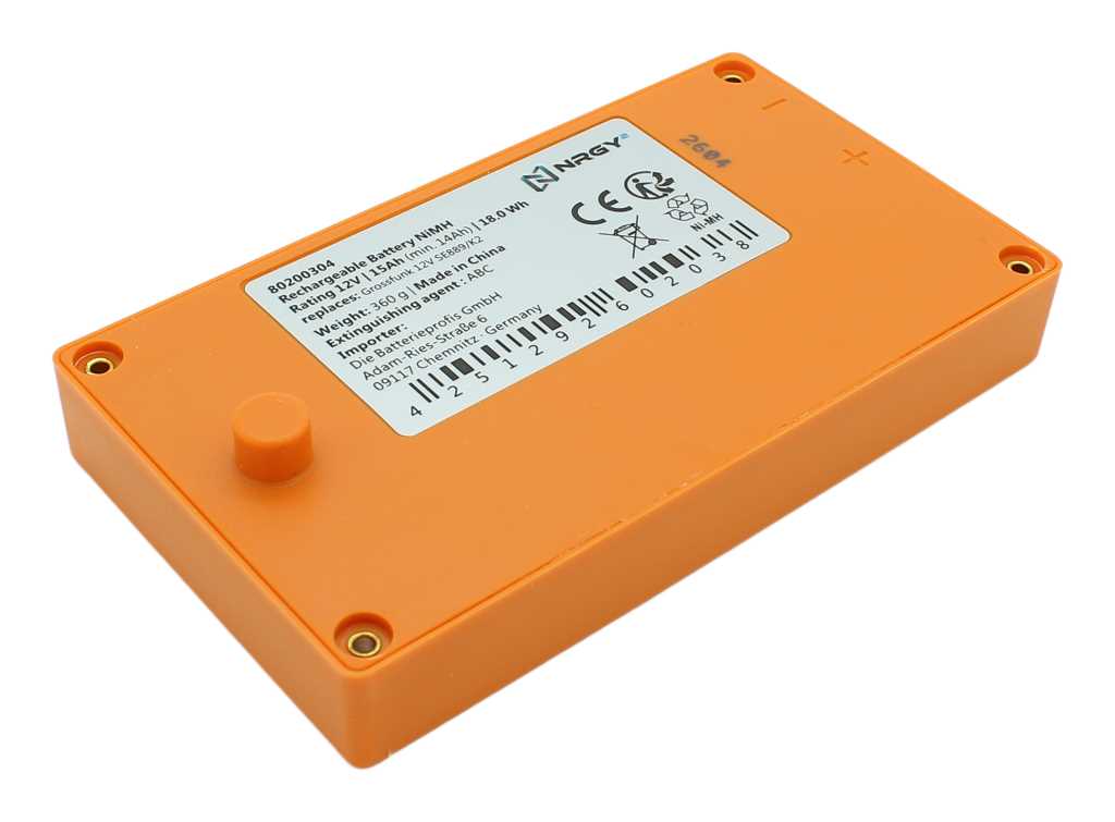 Kranakku NiMH 12V 1500mAh passend für Gross Funk 12V Kranakku NiMH 12V 1500mAh passend für Gross Funk 12V