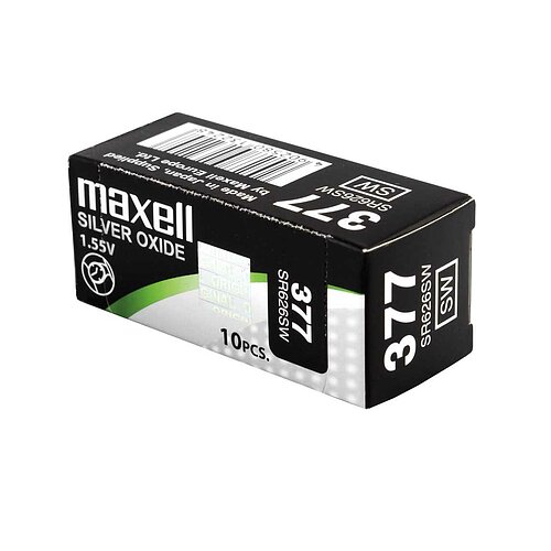 10x SR626SW SR66 377 Silberoxid Batterie Maxell 1,55 V