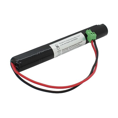 Notleuchtenakku NiMH 6,0V 1000mAh L1x5 2/3A mit Kabel und Stecker Notleuchtenakku NiMH 6,0V 1000mAh L1x5 2/3A mit Kabel und Stecker