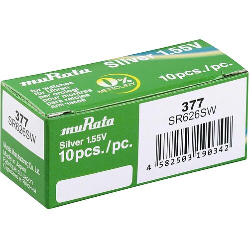 10x SR626SW SR66 377 Silberoxid Batterie Murata ex Sony 1,55 V