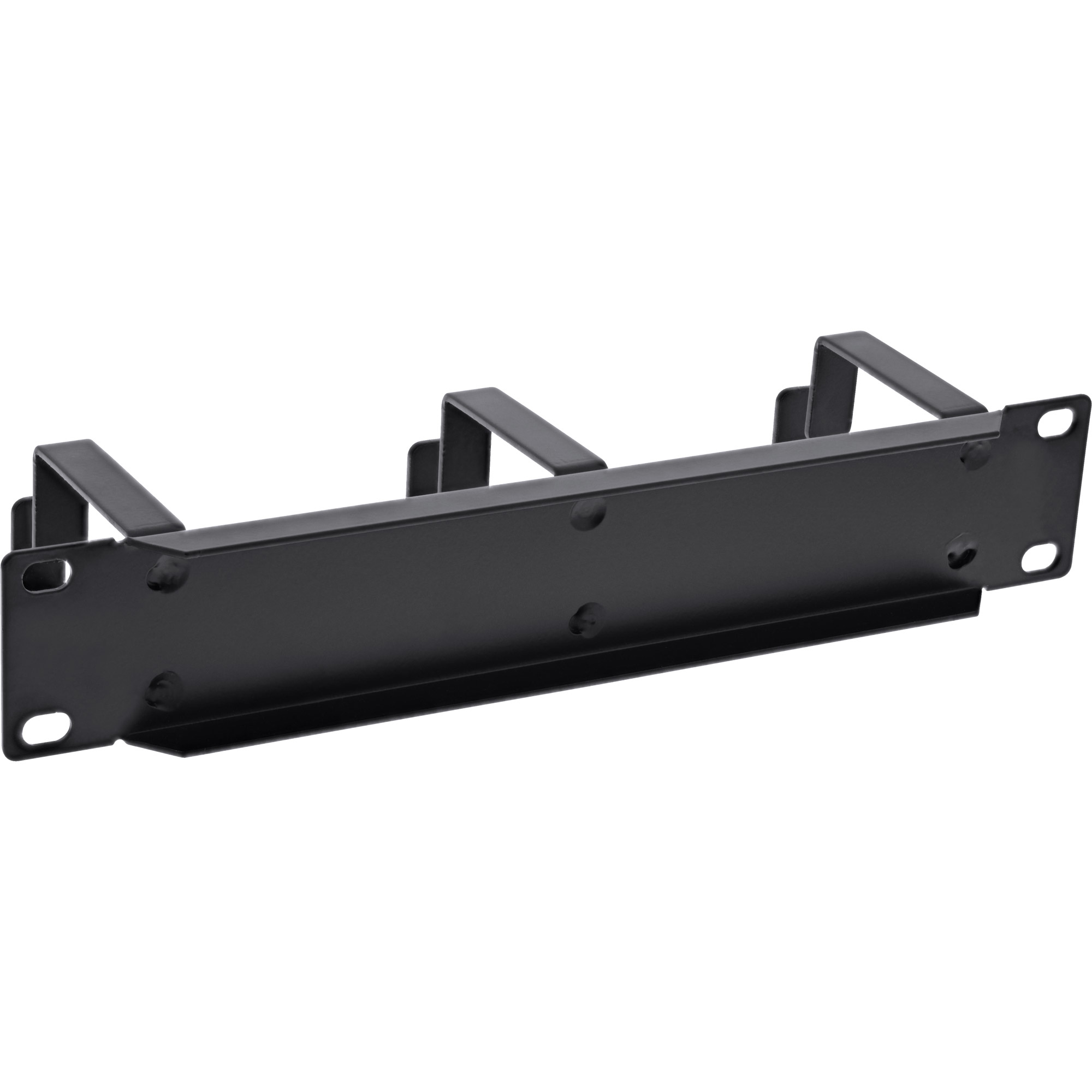 Inline® 10" Kabelführungspanel, 3 Bügel, RAL 9005, schwarz