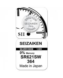 10x SR621SW SR60 364 Silberoxid Batterie Seizaiken 1,55 V