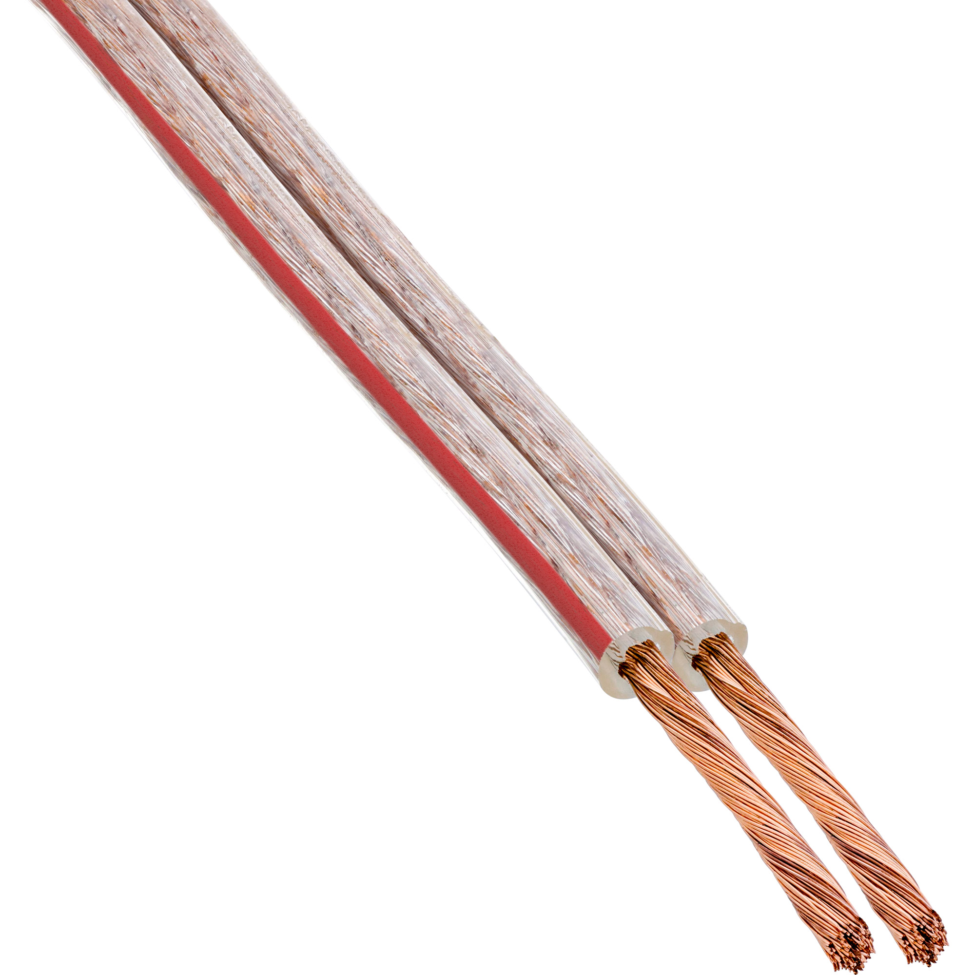 100m - Inline® Lautsprecherkabel, 2x 2,5mm², CCA, transparent