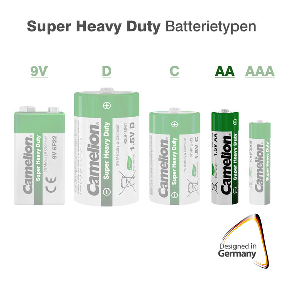 10x Camelion Super Heavy Duty AA Mignon R6 Zink Kohle Batterie 10x Camelion Super Heavy Duty AA Mignon R6 Zink Kohle Batterie
