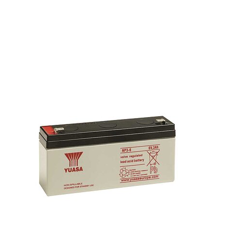 Yuasa NP3-6 6V 3Ah 4,8 mm Faston