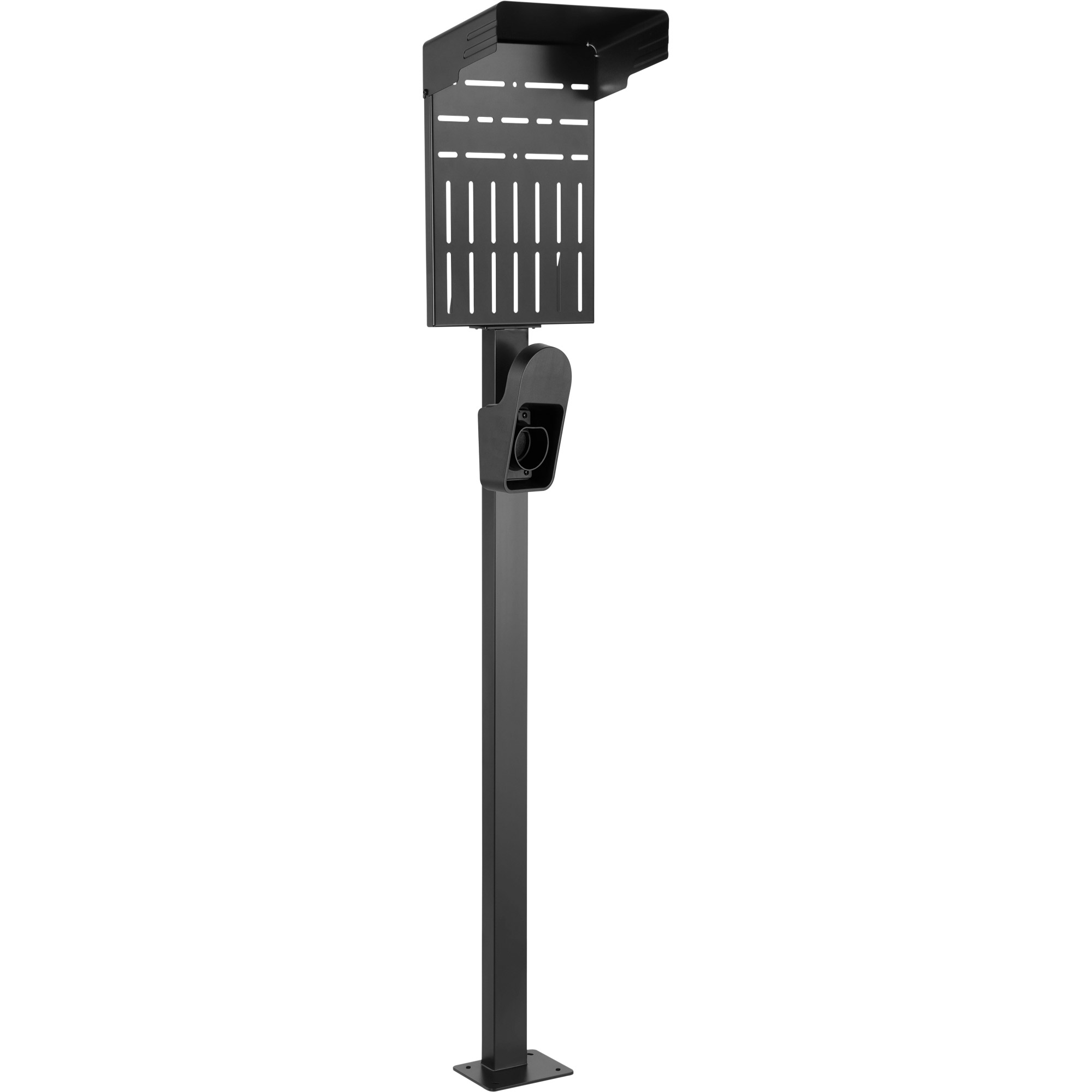 Inline® Universal Wallbox-Standfuß mit EV-Ladekabel Halterung, schwarz
