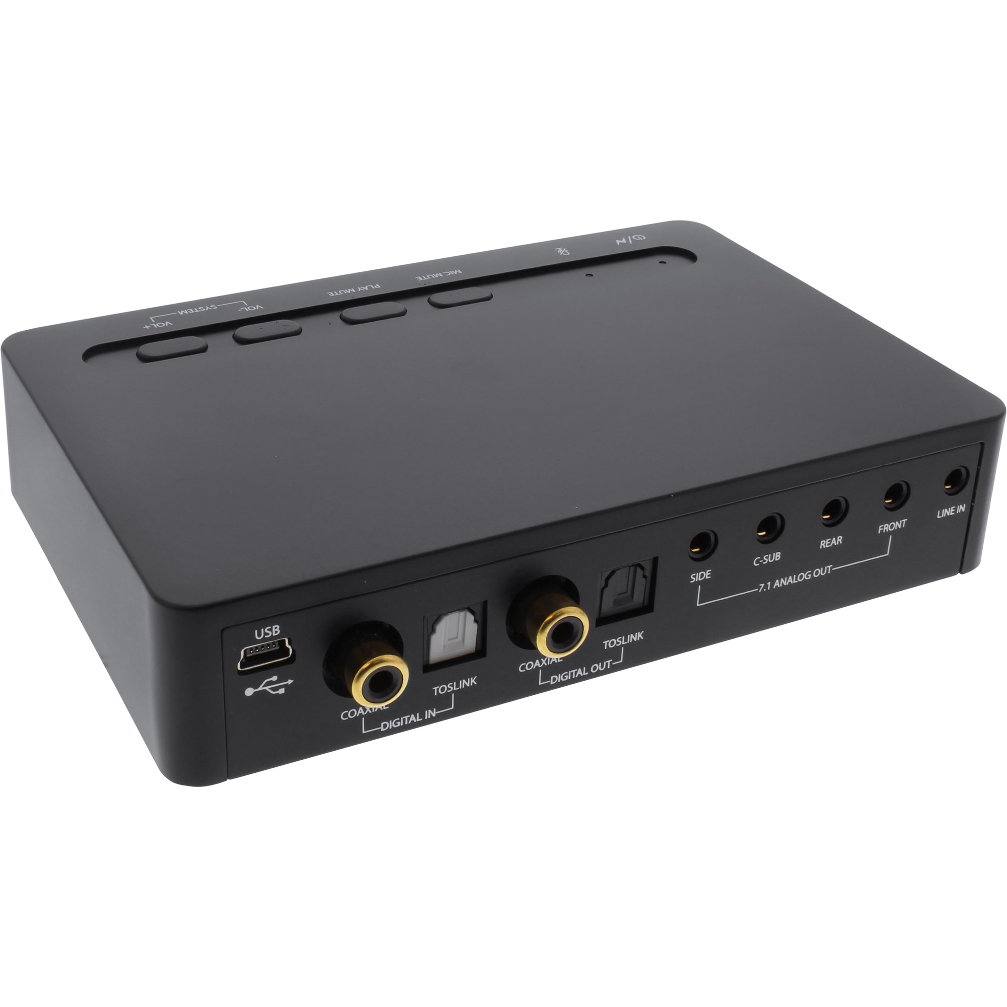Inline® USB 2.0 SoundBox 7.1, 48KHz / 16-bit, mit Toslink Digital IN / OUT