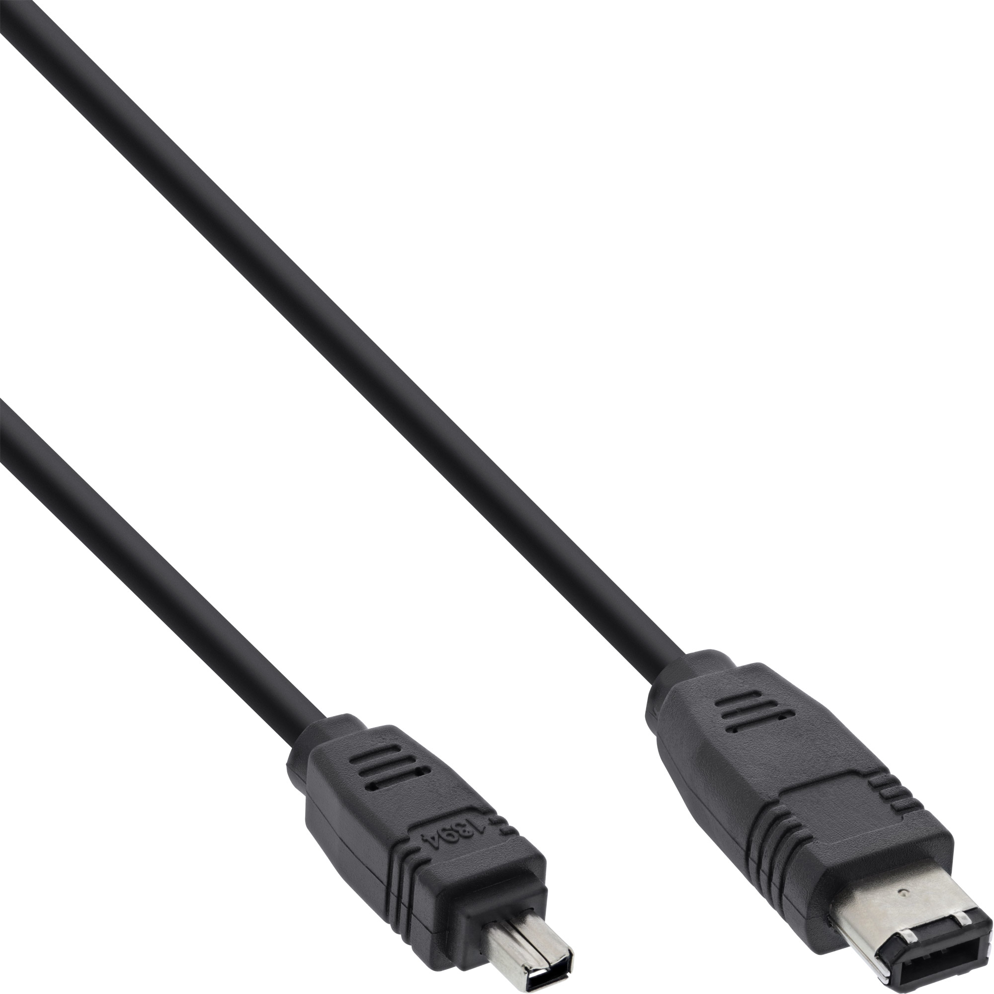 Inline® FireWire Kabel, IEEE1394 4pol Stecker zu 6pol Stecker, schwarz, 1,8m Inline® FireWire Kabel, IEEE1394 4pol Stecker zu 6pol Stecker, schwarz, 1,8m