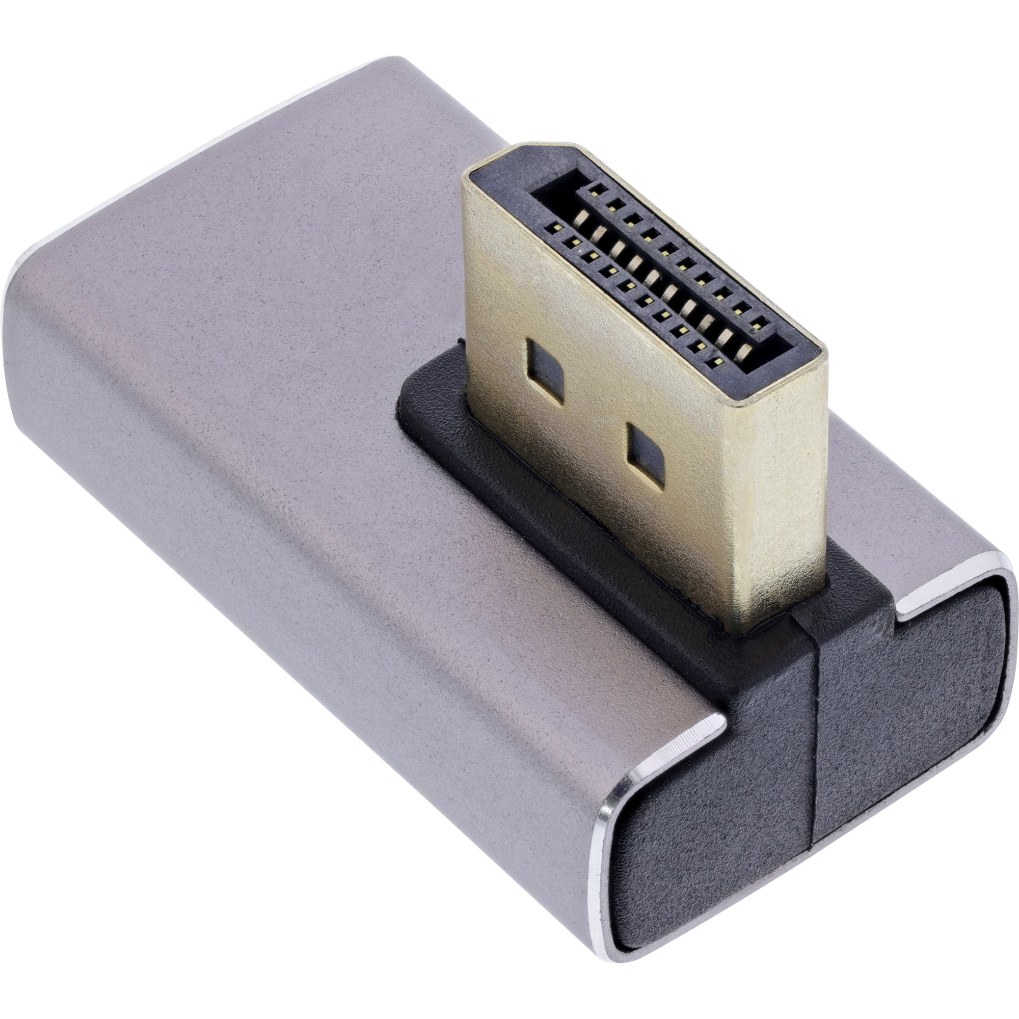 InLine® DisplayPort 1.4 Adapter, DisplayPort St/ Bu, 90° vertikal links, 8K UHD InLine® DisplayPort 1.4 Adapter, DisplayPort St/ Bu, 90° vertikal links, 8K UHD