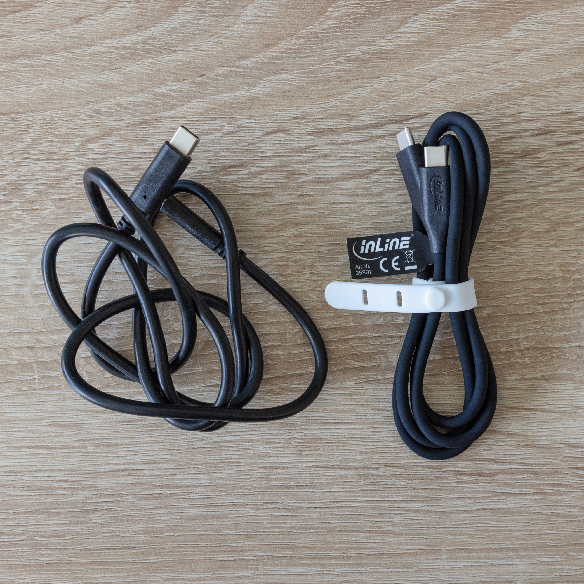 InLine® "Colour your Charge" USB-C Schnellladekabel 100W Schwarz 2m
