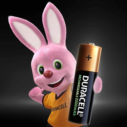 2x Duracell NiMH AA Mignon 2500mAh HR6 Akku