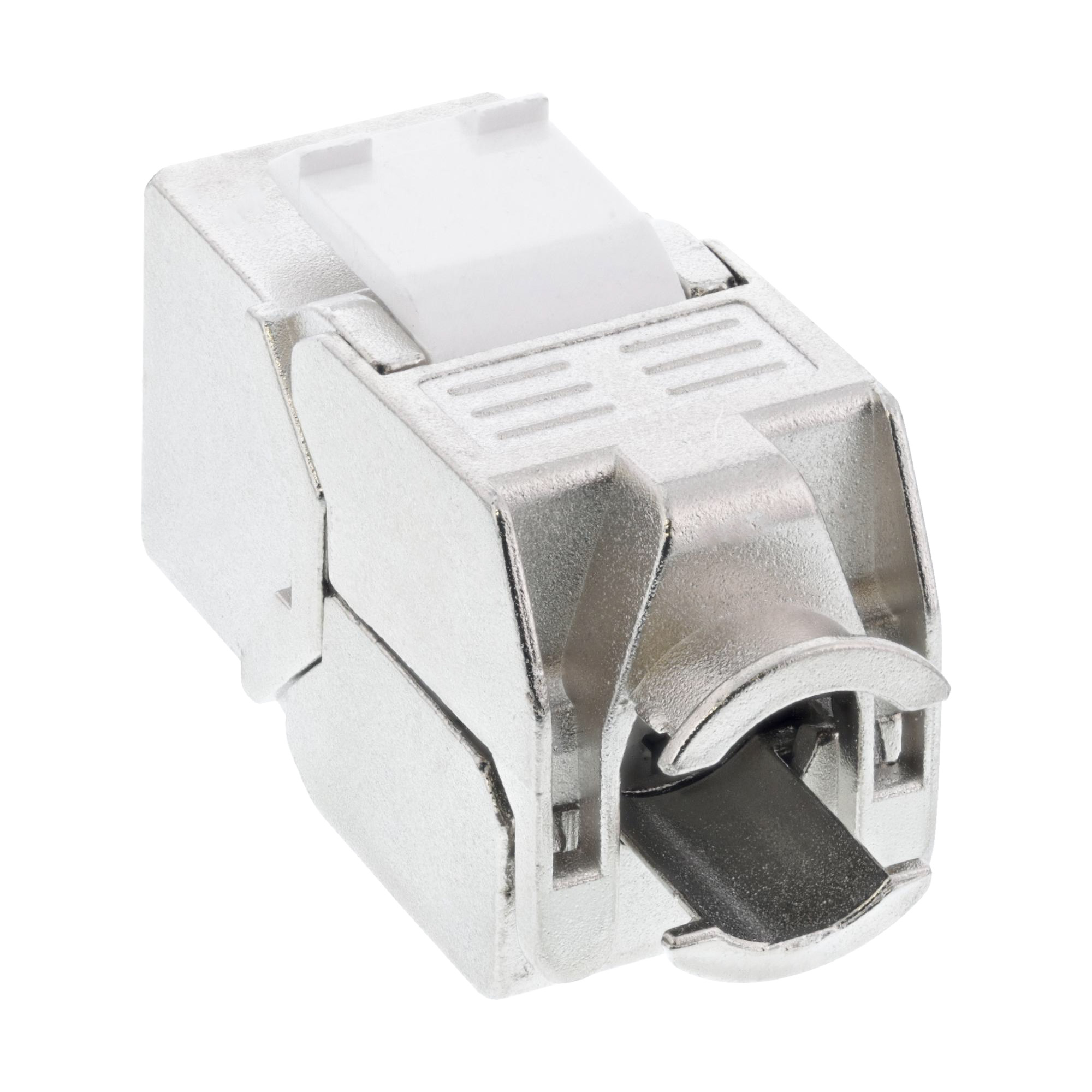Inline® Keystone RJ45 Buchse, SNAP-In, Cat.6a, mit Staubschutz rot