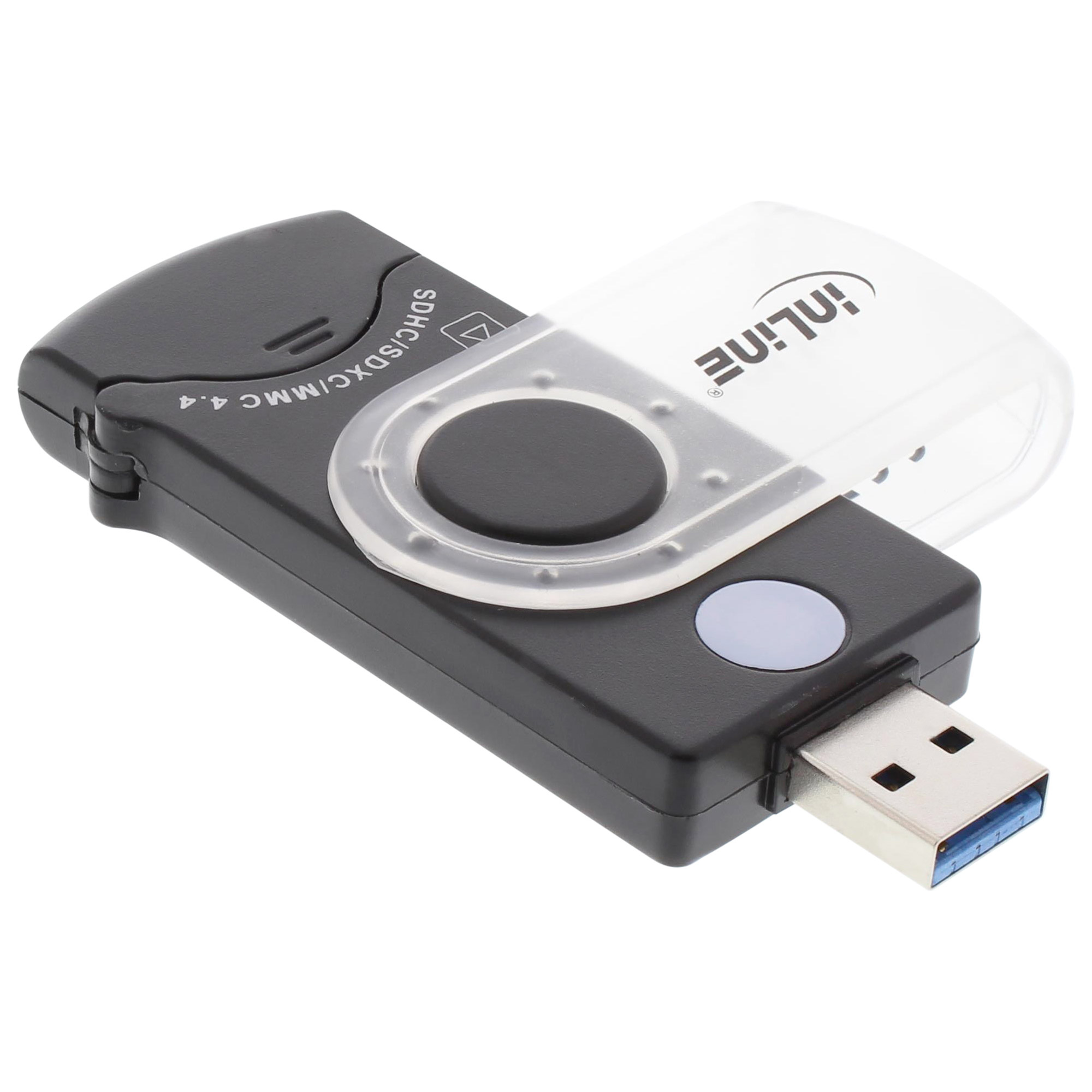 Inline® USB 3.0 Mobile Card Reader mit 2 Laufwerken, für SD, SDHC, SDXC, microSD