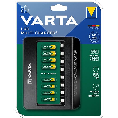 NiMH Akku LCD+ Muli Ladegerät 0,45A Varta 57681 für AA Mignon AAA Micro NiMH Akku LCD+ Muli Ladegerät 0,45A Varta 57681 für AA Mignon AAA Micro