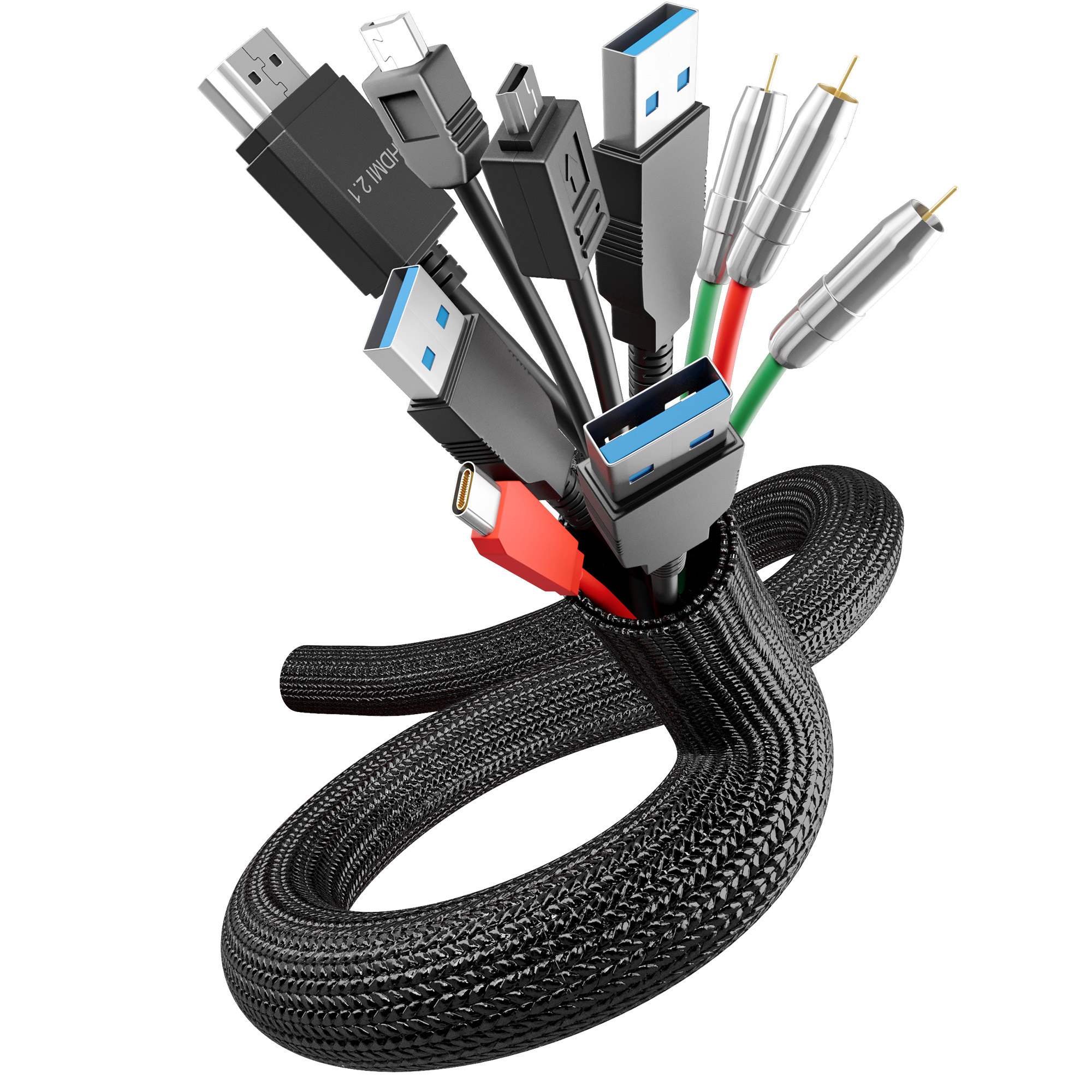 Label-The-Cable Tube, LTC PRO 5110, flexibler Kabelschlauch, 25mm/25m, schwarz