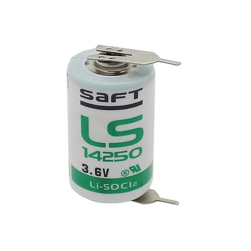 Saft Lithium LS14250 1/2AA 3,6V mit Printanschluß +- Saft Lithium LS14250 1/2AA 3,6V mit Printanschluß +-