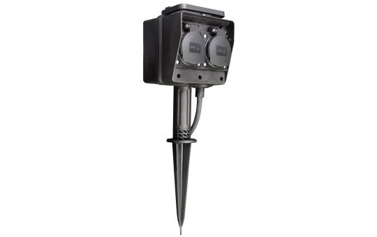 Gartensteckdose McPower, 4-fach, IP44, mit Erdpieß, 3m Kabel Gartensteckdose McPower, 4-fach, IP44, mit Erdpieß, 3m Kabel