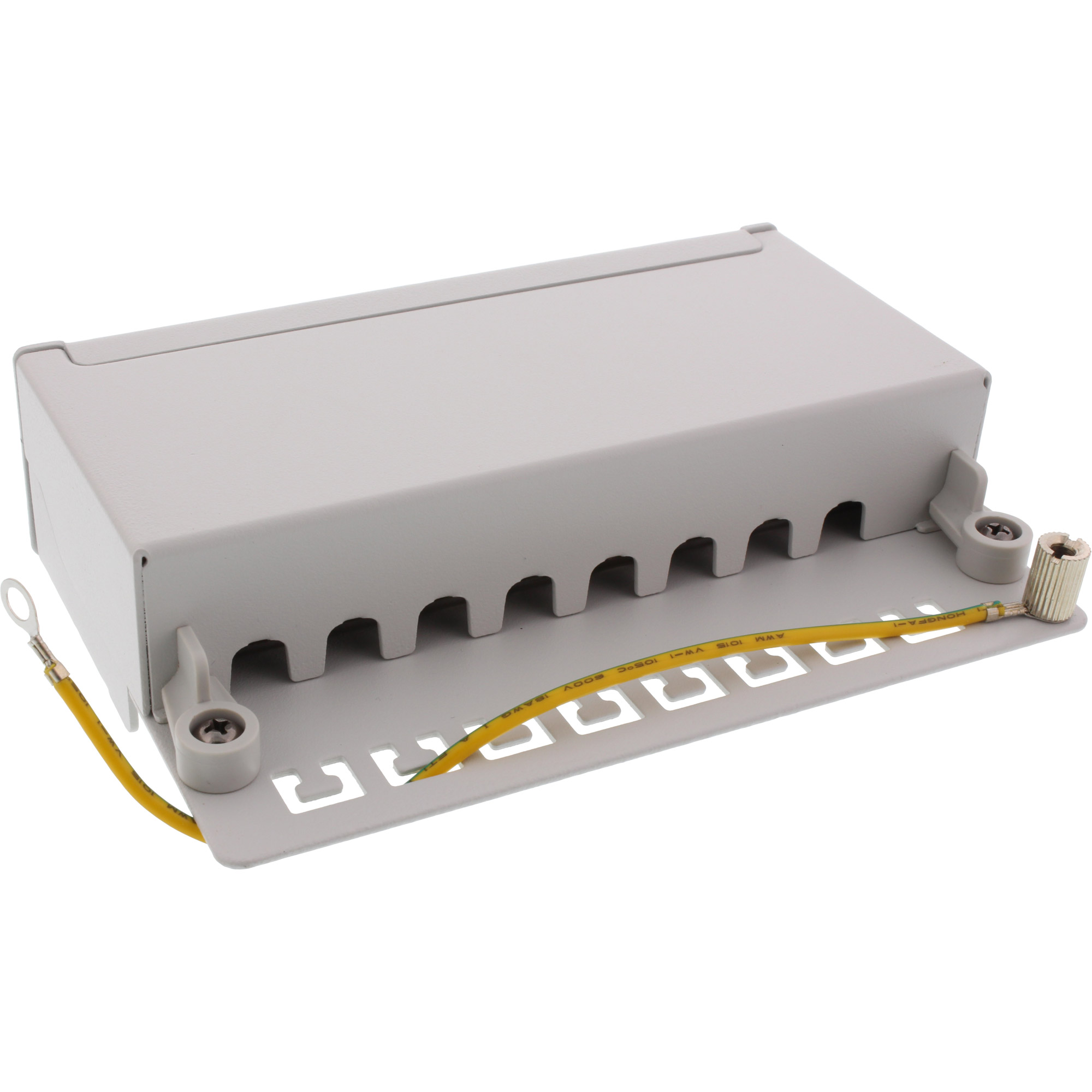 Inline® Patchfeld Cat.6A 8-fach, Tisch/Wand-Montage, lichtgrau, RAL7035