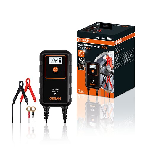 BATTERYcharge 906 Intelligentes Batterielade- und Batteriewartungsgerät 1St. OSRAM