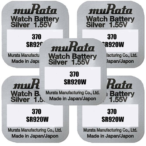 5x Murata SR920W SR69 370 Silberoxid Batterie 1,55 V