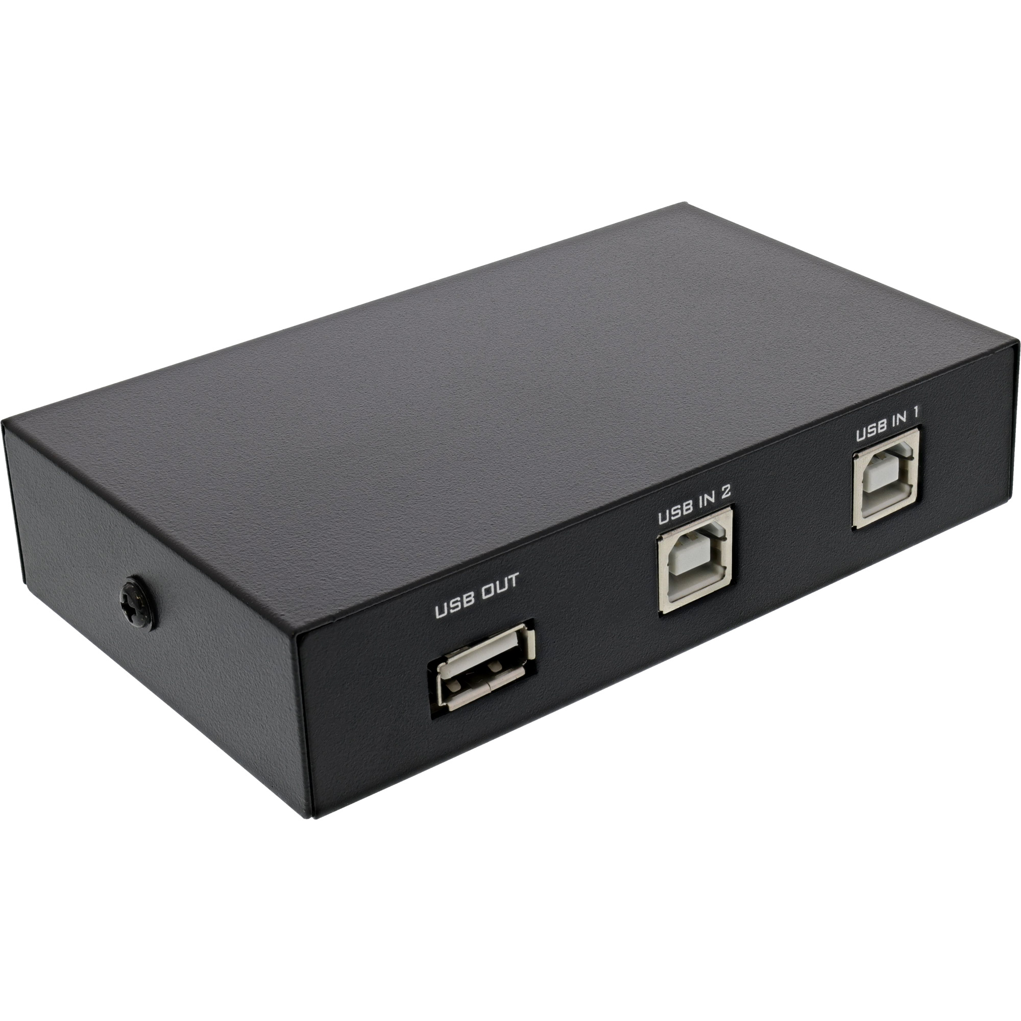 Inline® USB 2.0 Umschalter manuell, USB-A gerät an 2 Computer