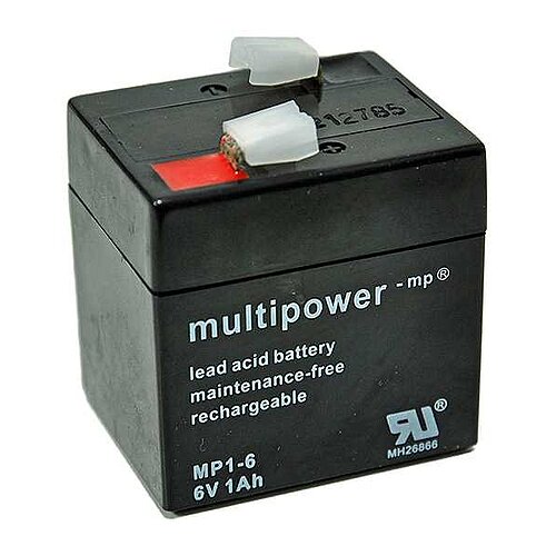Multipower MP1-6 AGM 6 V 1 Ah - 4,8mm Faston Multipower MP1-6 AGM 6 V 1 Ah - 4,8mm Faston