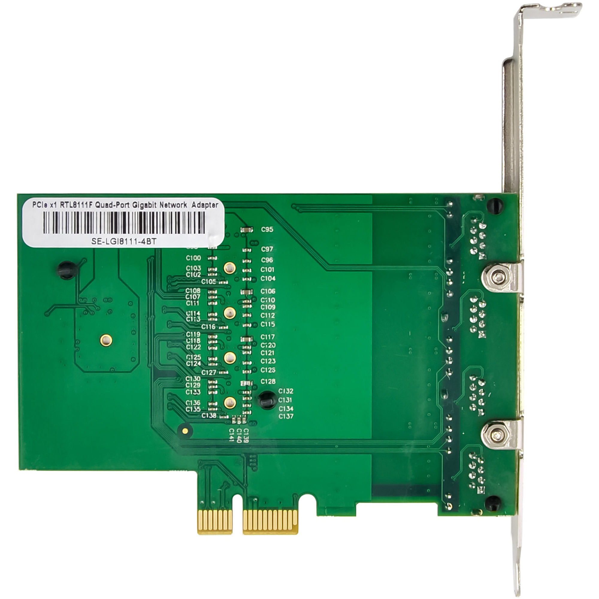 InLine® Quad Gigabit Netzwerkkarte, 4x RJ45 1 Gb/s, PCIe x1