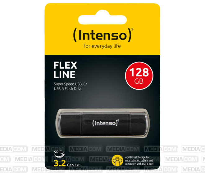 USB 3.2 Stick 128GB, Flex Line, schwarz