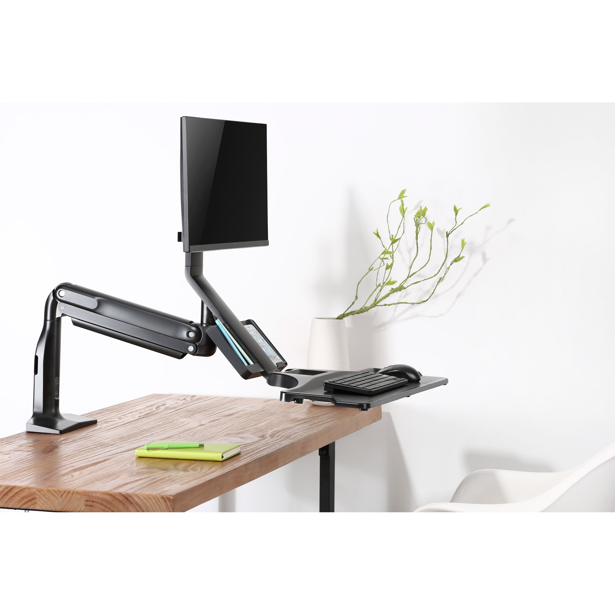 Inline® Workstation-Tischhalterung mit Lifter, beweglich, bis 81cm (32") / 9kg