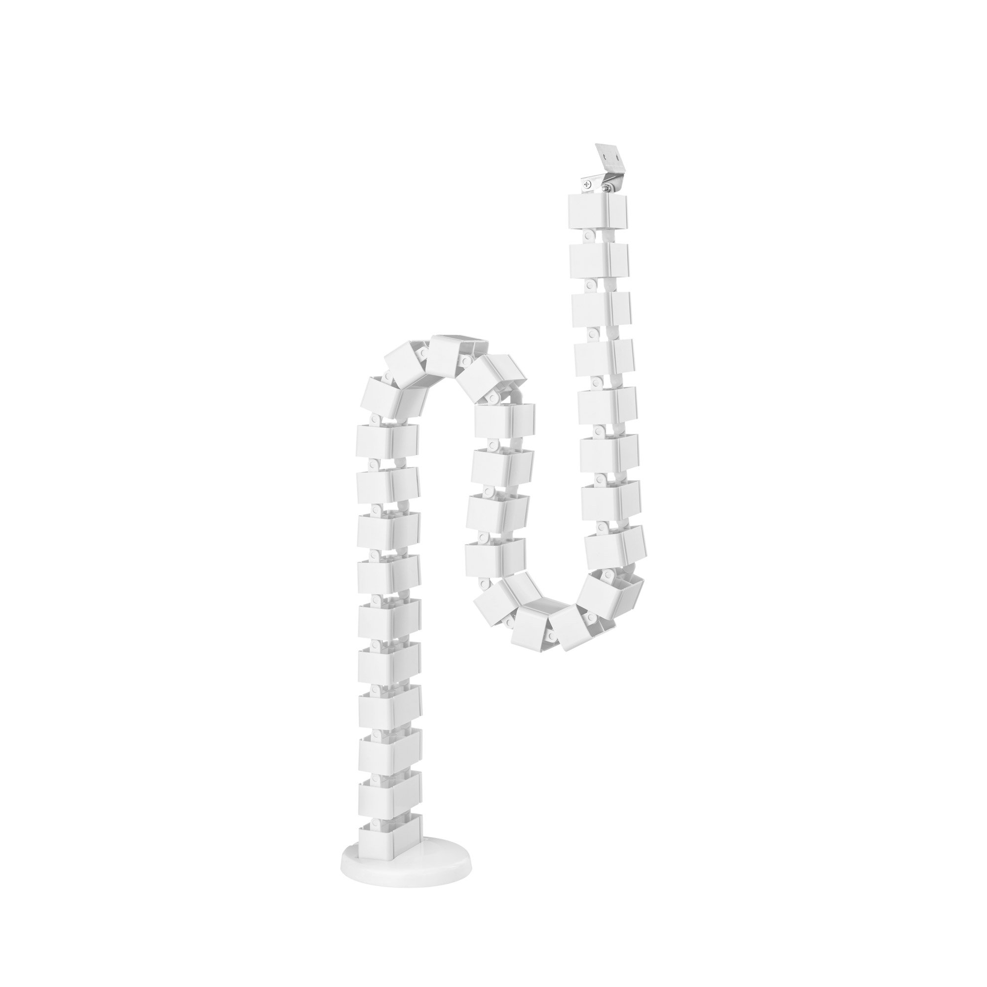 Inline® Kabelkanal flexibel für Höhenverstellbare Tische, 4 Kammern, weiß