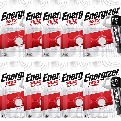 Energizer CR1632 Lithium Knopfzelle 3V Batterie - 10er Verpackung