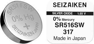 100x SR516SW SR62 317 Silberoxid Batterie Seizaiken 1,55V