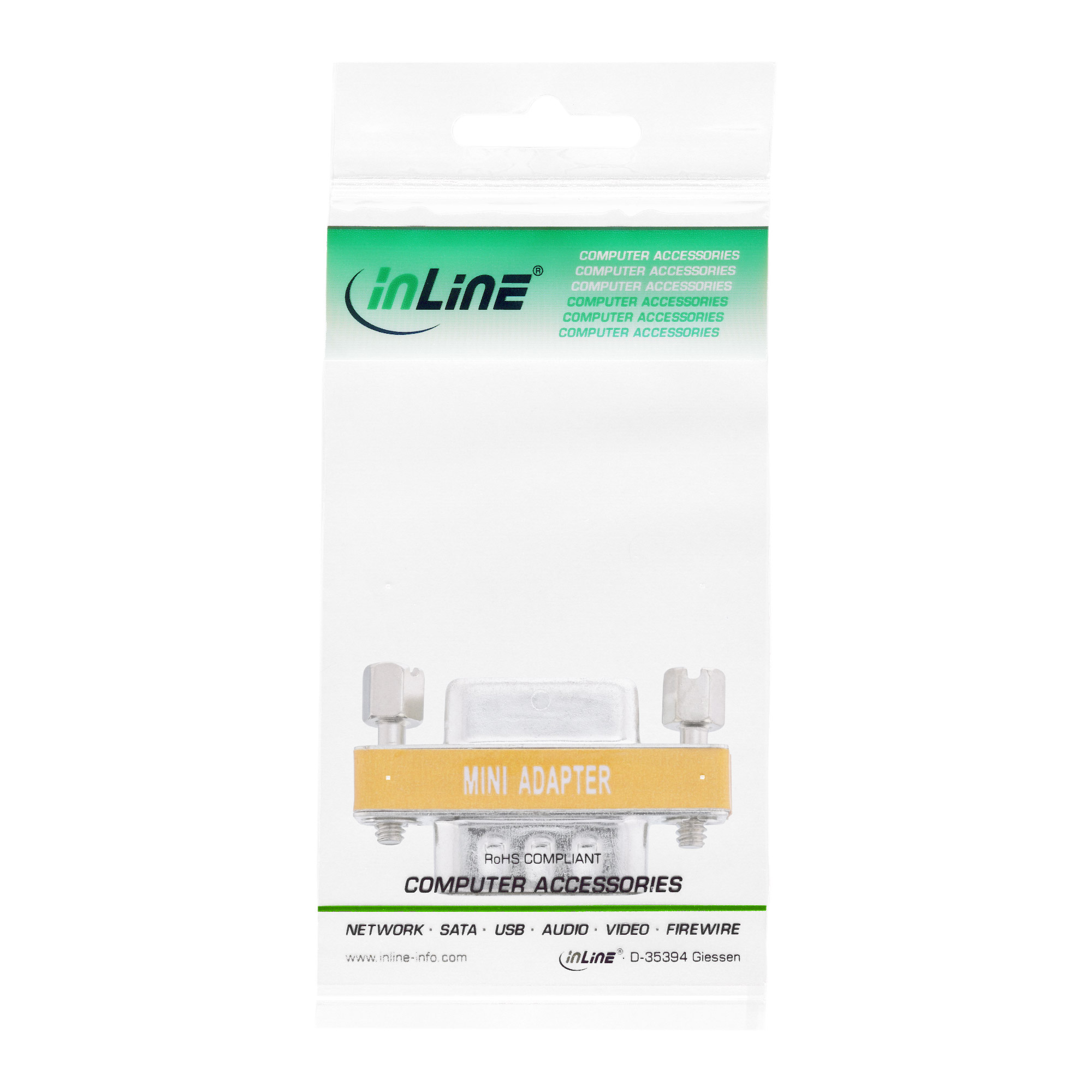 Inline® Nullmodemadapter, 9pol Stecker / Buchse, bulk