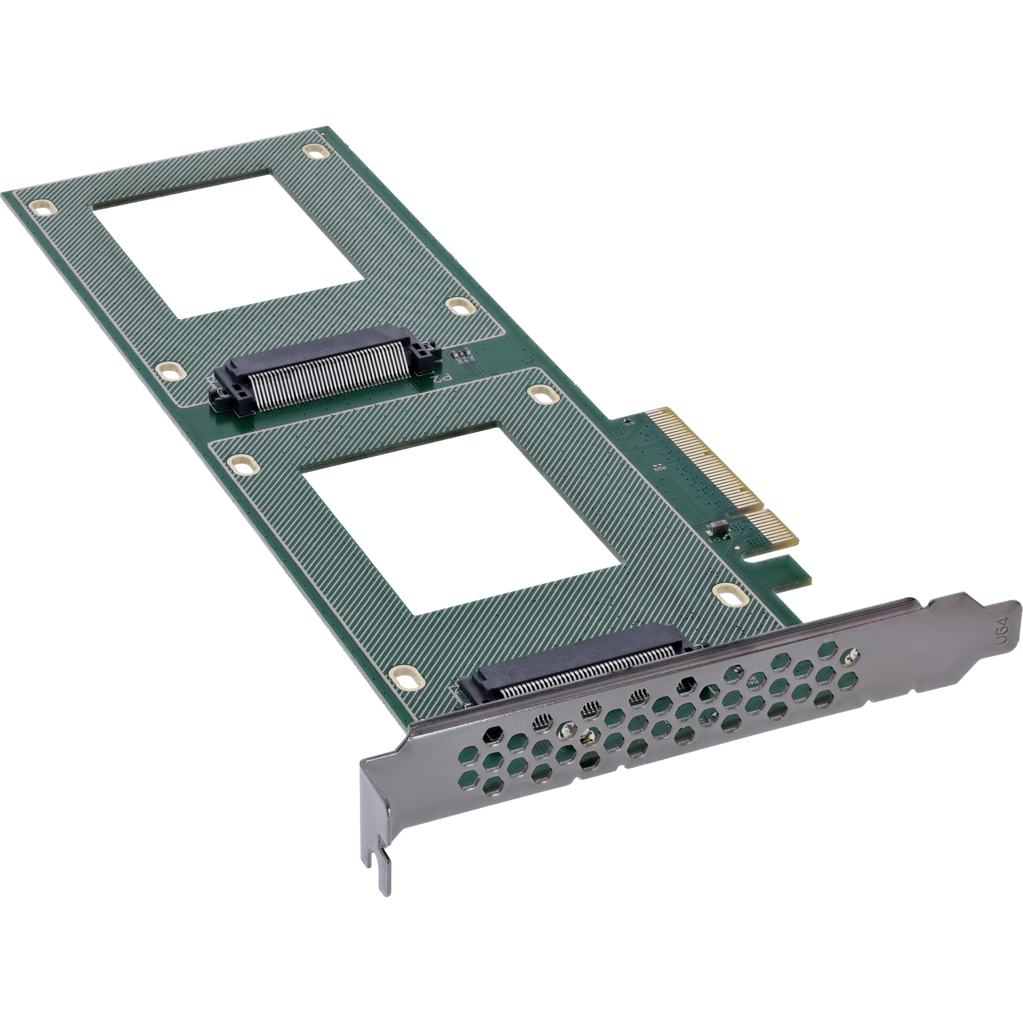 InLine® PCIe Karte zu 2x intern U.2 NVMe SFF-8639 - Bifurcation, PCIe x8, schmal InLine® PCIe Karte zu 2x intern U.2 NVMe SFF-8639 - Bifurcation, PCIe x8, schmal