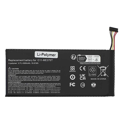 Laptopakku LiPoly 3,7V 4300mAh ersetzt Asus C11-ME370T Laptopakku LiPoly 3,7V 4300mAh ersetzt Asus C11-ME370T