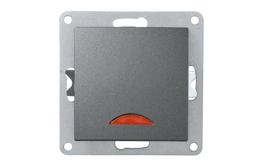 Schalter McPower ''Flair'', 250V~/10A, UP, anthrazit mit Orientierungsleuchte Schalter McPower ''Flair'', 250V~/10A, UP, anthrazit mit Orientierungsleuchte