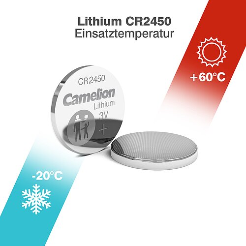 Camelion CR2450 Lithium Knopfzelle 3V - 10 Batterien - 2 x 5er Streifen