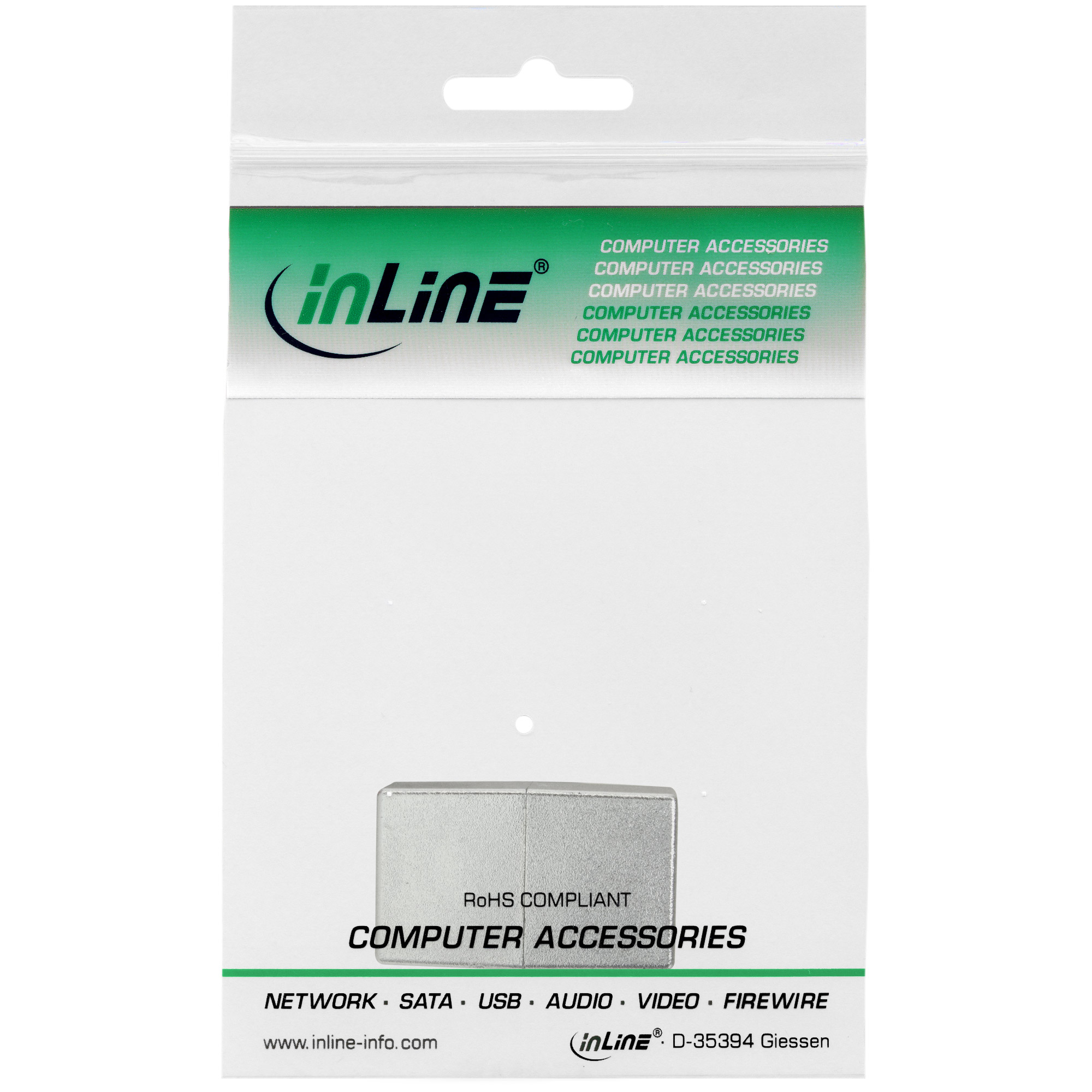 Inline® Cat.5e Patchkabelkupplung 2x RJ45 Buchse, metallisiert geschirmt Inline® Cat.5e Patchkabelkupplung 2x RJ45 Buchse, metallisiert geschirmt