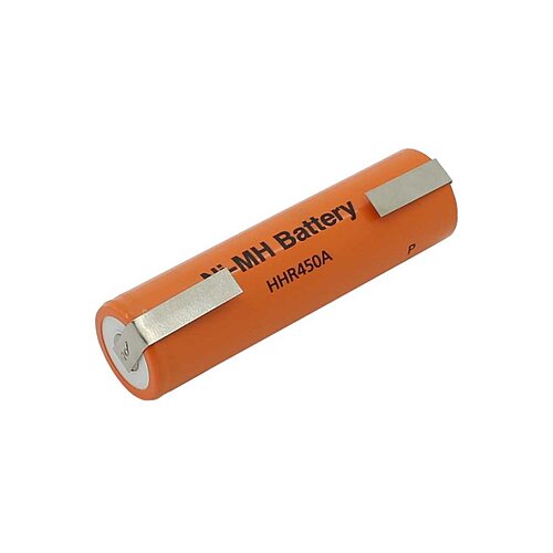 Panasonic NiMH-Akku HHR-450A 4500mAh 4/3FA mit Lötfahnen U-Form Panasonic NiMH-Akku HHR-450A 4500mAh 4/3FA mit Lötfahnen U-Form