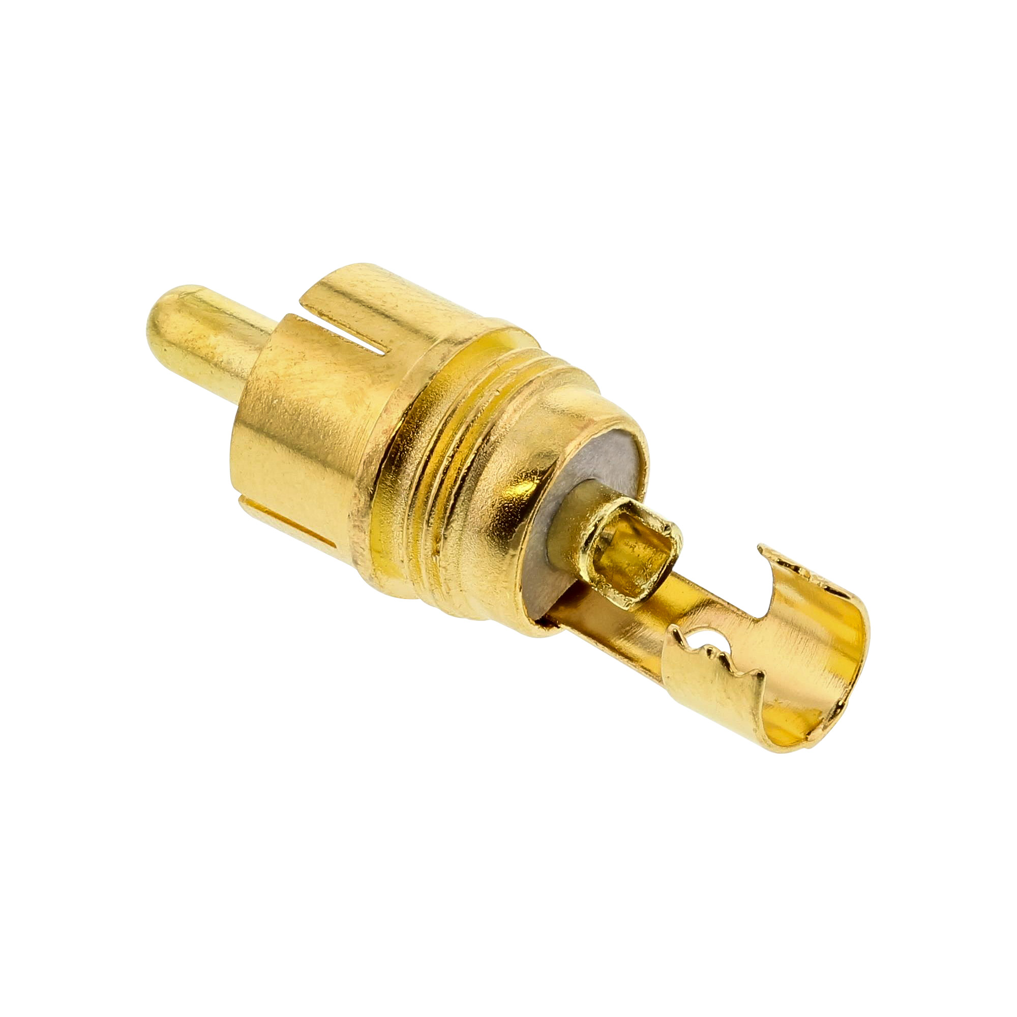 Inline® Cinchstecker Lötversion, Metall schwarz, Ring rot, für 6mm Kabel Inline® Cinchstecker Lötversion, Metall schwarz, Ring rot, für 6mm Kabel