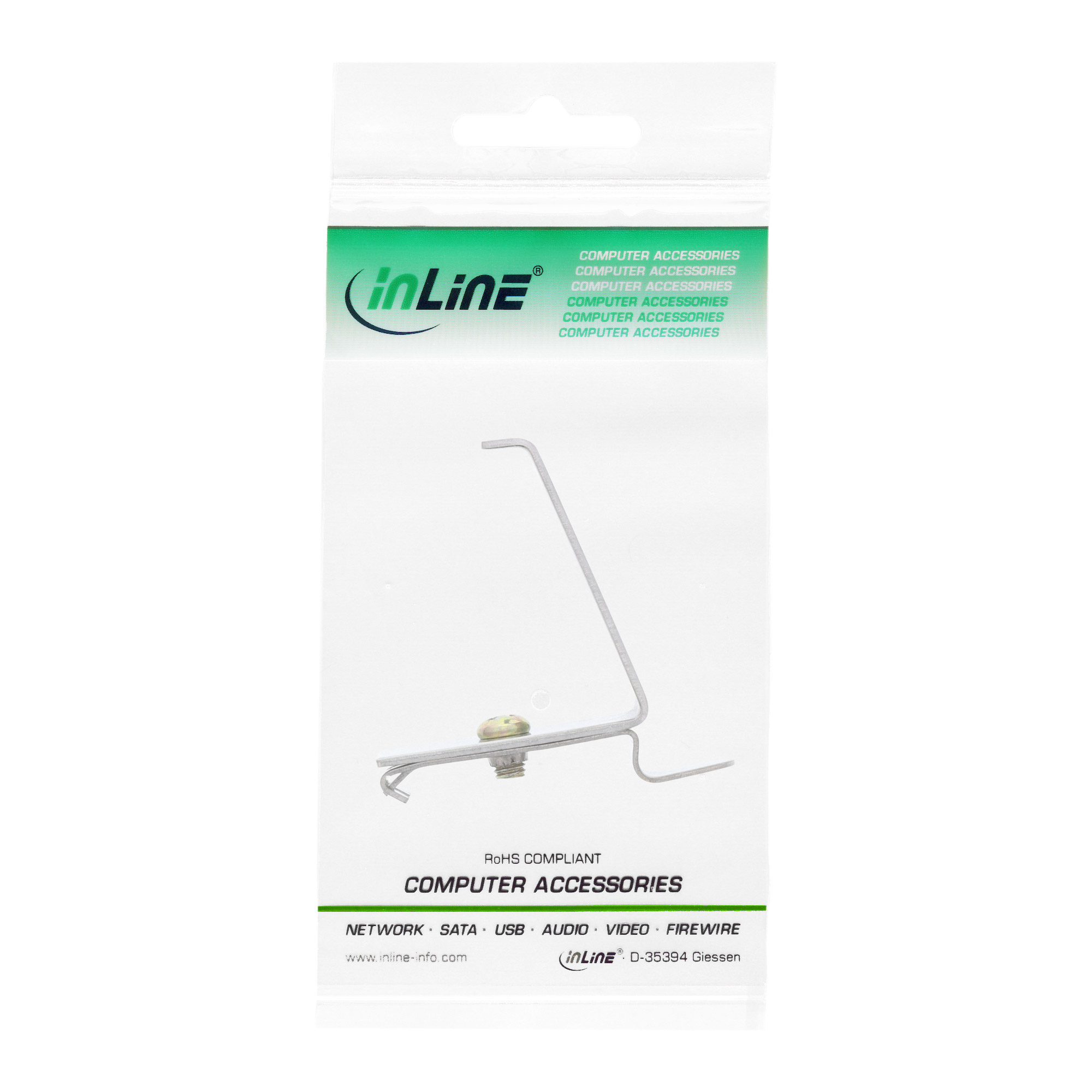 Inline® Keystone SNAP-In Metall-Modulhalter, 1-fach für Hutschiene